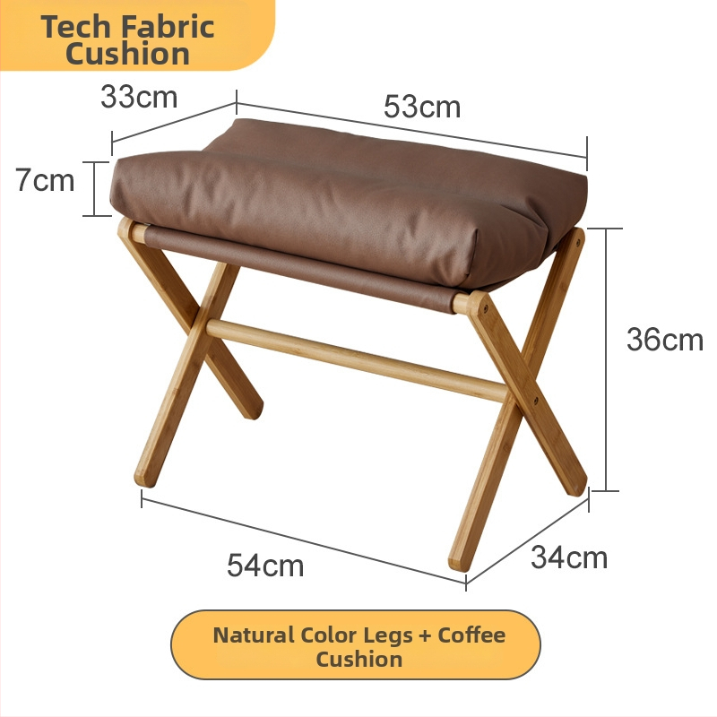 Podnož za stopala — Bambus, moderan minimalistički stil, sklopivo, prilagodljivo, punjenje lutkarskom vatom