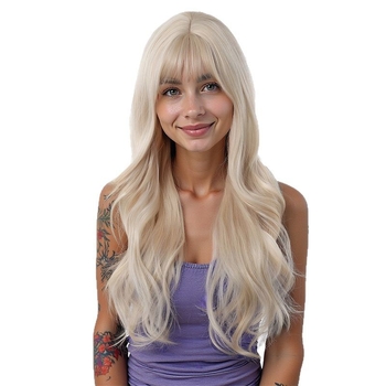 Duga kosa peruka sa šiškama, vlakna otporna na visoke temperature, mehanizam obrade, za dame, stil: Ruili, model ZY-8493-3