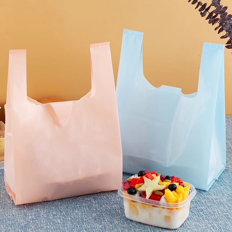 Μίας χρήσης παχυσμένη τσάντα τύπου γιλέκο - πλαστική συσκευαστική τσάντα για θαλασσινά, τρόφιμα, κρασί και αλκοολούχα ποτά, σούπερ μάρκετ | Προέλευση: Άνχουϊ