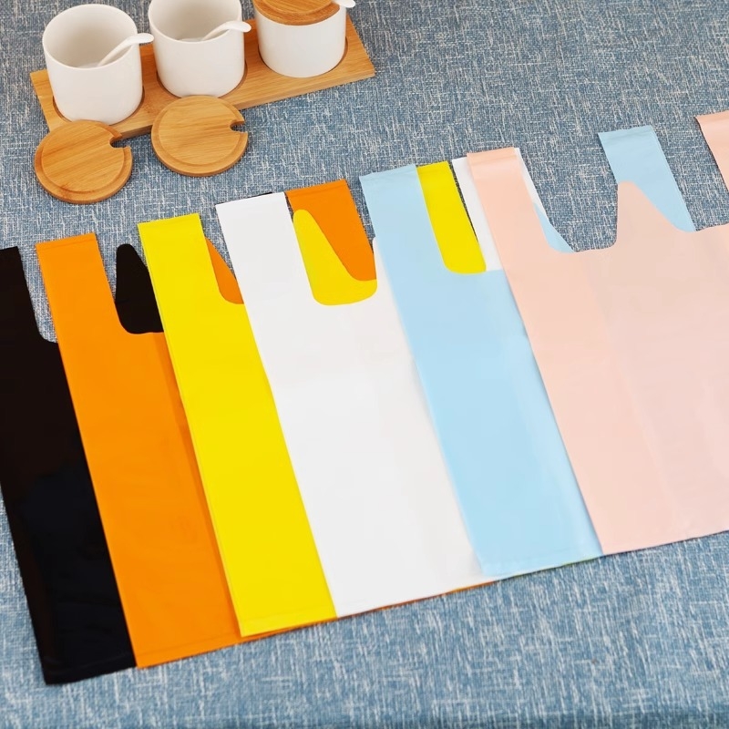 Μίας χρήσης παχυσμένη τσάντα τύπου γιλέκο - πλαστική συσκευαστική τσάντα για θαλασσινά, τρόφιμα, κρασί και αλκοολούχα ποτά, σούπερ μάρκετ | Προέλευση: Άνχουϊ