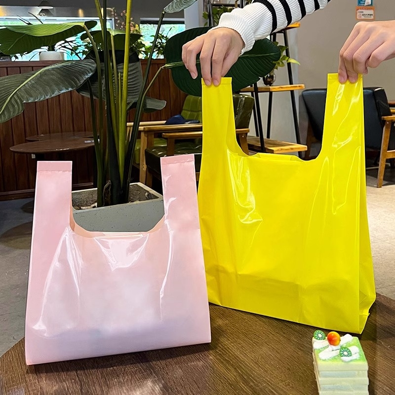 Μίας χρήσης παχυσμένη τσάντα τύπου γιλέκο - πλαστική συσκευαστική τσάντα για θαλασσινά, τρόφιμα, κρασί και αλκοολούχα ποτά, σούπερ μάρκετ | Προέλευση: Άνχουϊ