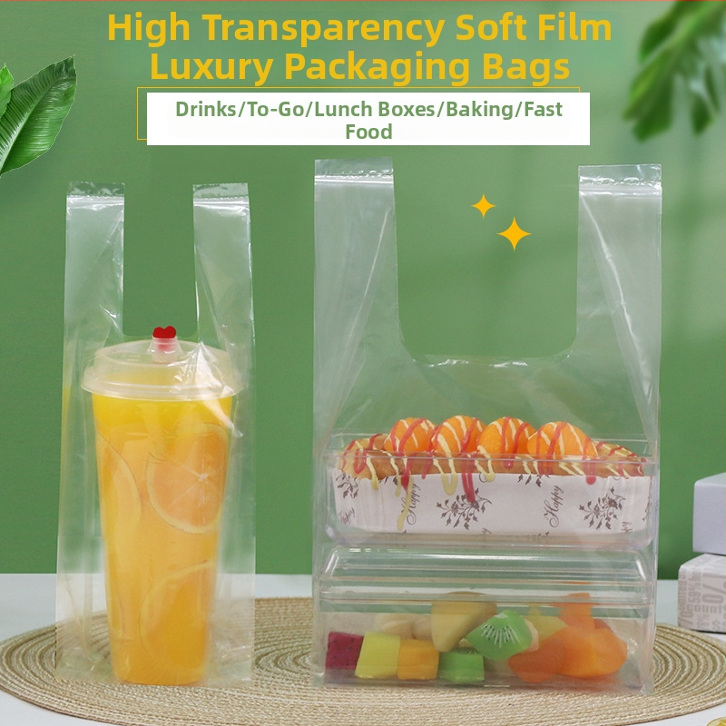 Jednorazová hrubšia vestová taška - plastové balenie pre morské plody, potraviny, víno a alkohol, nákupy v supermarketoch | Pôvod: Anhui