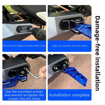 Mojielong zadné pedále z hliníkového zliatinu pre elektrické kolobežky — kompatibilné s Mavericks U Series, No.9 N Series, Far-reaching, Li Ling V20, GT1, F400T