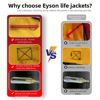 Eyson YSH604 Spašavajući prsluk za paragliding, Oxford tkanina, vrijeme naduvavanja ≤3 s, gubitak plutanja <0,03% u 24 h