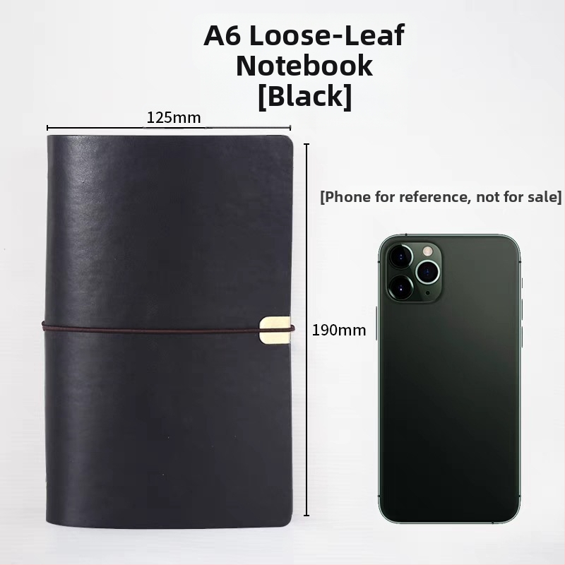 Bilježnica s otpuštajućim listovima, PU imitacije koža na omotu, Daolin papir 80 g, nehrđajući čelik veziva, model RPHYB-1