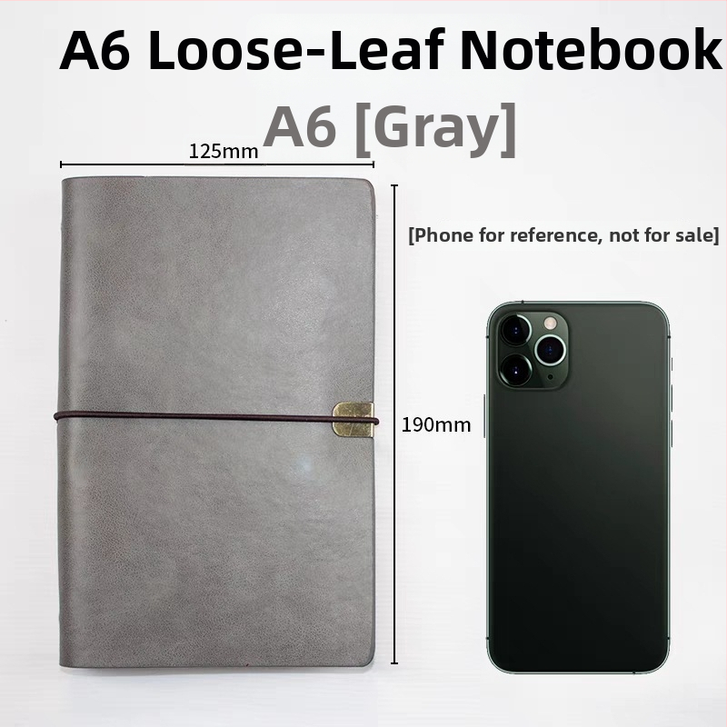 Bilježnica s otpuštajućim listovima, PU imitacije koža na omotu, Daolin papir 80 g, nehrđajući čelik veziva, model RPHYB-1