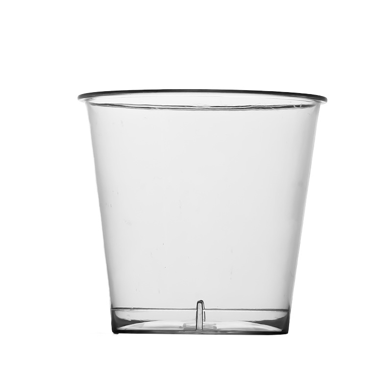 Jednokratna prozirna PS plastična čaša, 101–200 ml, okrugla