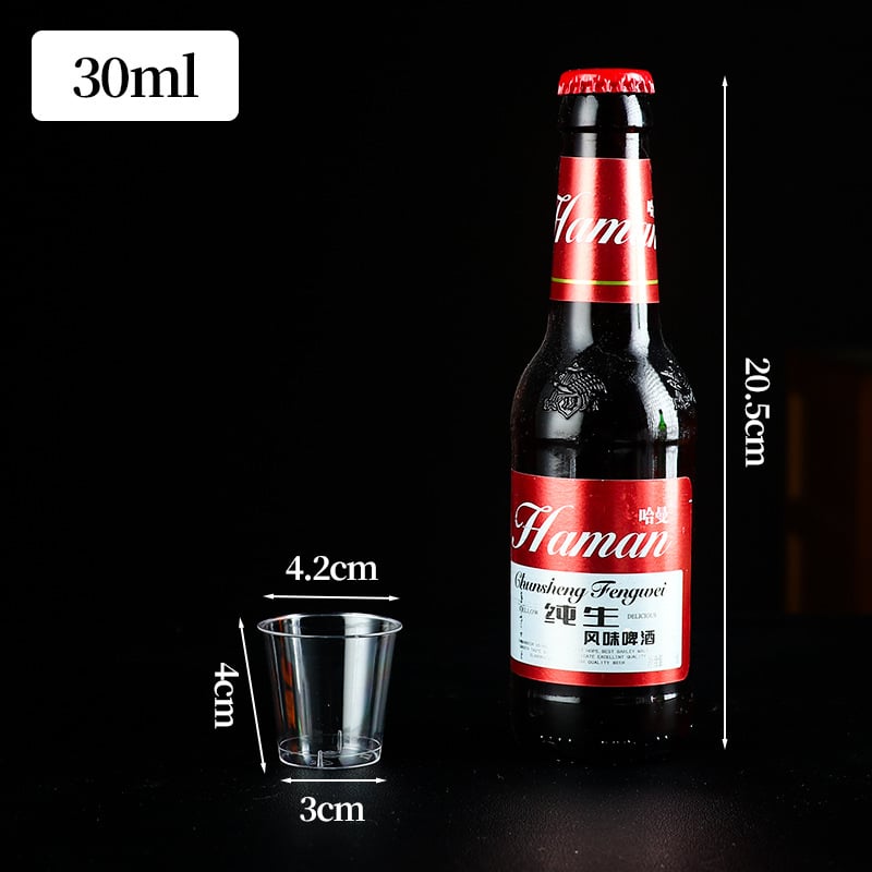 Jednokratna prozirna PS plastična čaša, 101–200 ml, okrugla