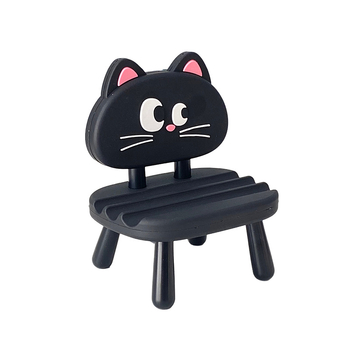 Στήριγμα τηλεφώνου με σχέδιο μικρού καρεκλιού — καλλιτεχνικό στυλ κινούμενων σχεδίων, ABS+PVC, Mu Qixi, δυνατότητα προσαρμογής