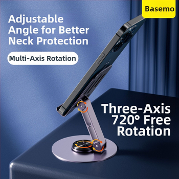 Μεταλλική βάση τραπεζιού για κινητό, περιστρεφόμενη και αναδιπλούμενη, αντιδονητική, καθολικός σχεδιασμός