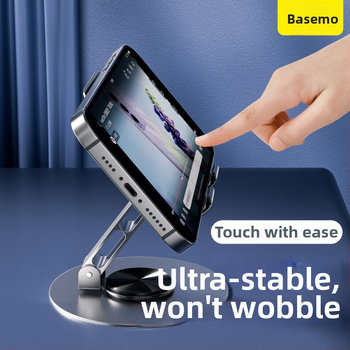 Μεταλλική βάση τραπεζιού για κινητό, περιστρεφόμενη και αναδιπλούμενη, αντιδονητική, καθολικός σχεδιασμός