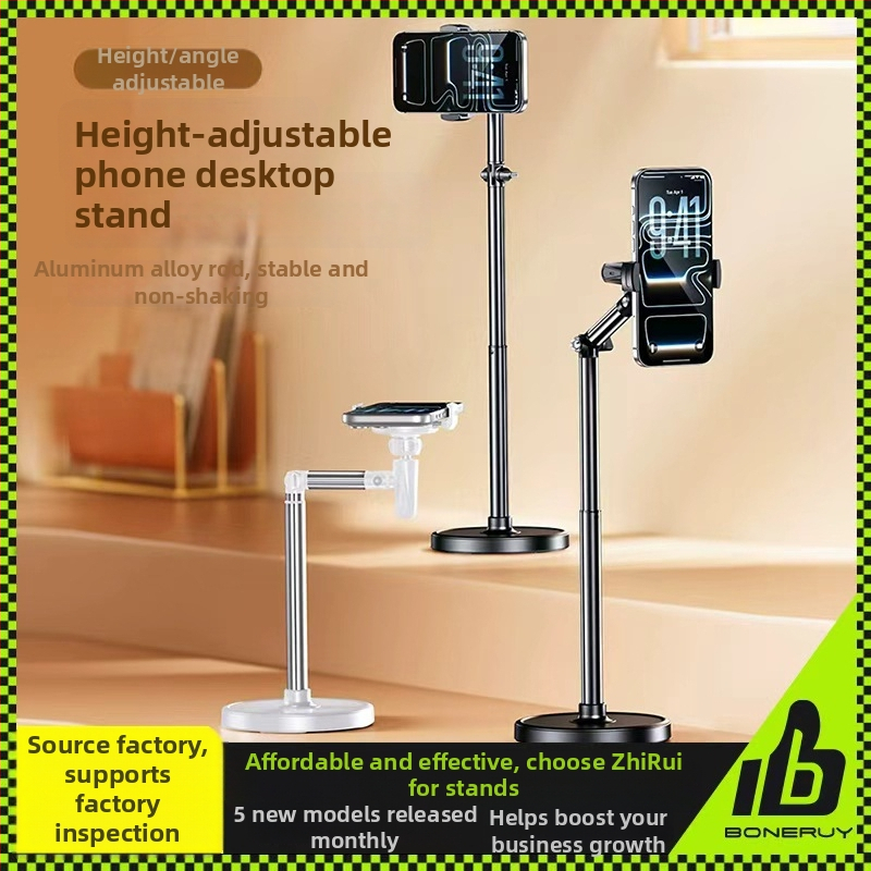 Boneruy — Βάση τηλεφώνου για επάνω κάδρο σε επιφάνεια γραφείου, κατασκευή από κράμα, υποστηρίζει προσαρμογή, ιδανικό για selfie και ζωντανές μεταδόσεις