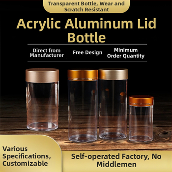 Vlhkostiodolný uzavretý kontajner na kapsuly zo PS plastu, vyrobený technikou PET blow molding, s viečkom, balenie typu pohár, prispôsobiteľná kapacita