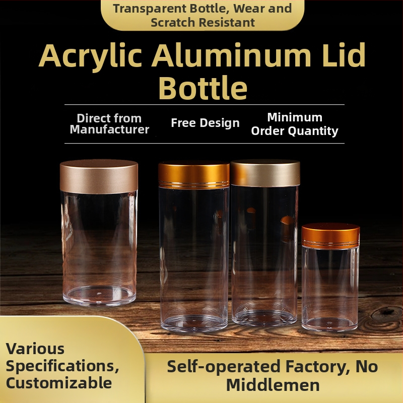 Vlhkostiodolný uzavretý kontajner na kapsuly zo PS plastu, vyrobený technikou PET blow molding, s viečkom, balenie typu pohár, prispôsobiteľná kapacita