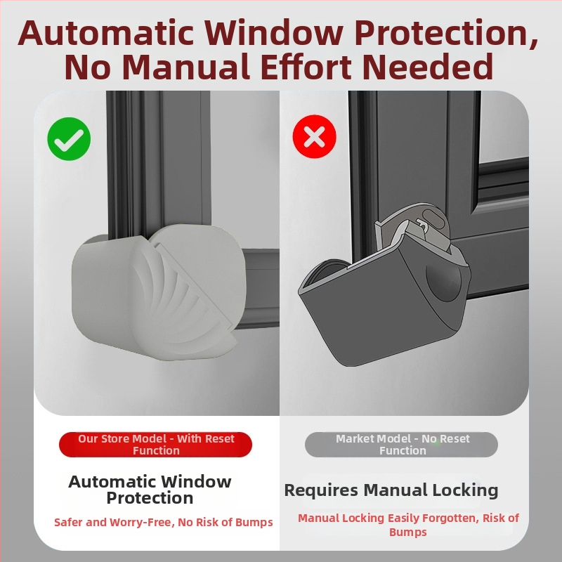 Ochranný roh okna, proti kolízii, odolný voči opotrebeniu, silikónový materiál, automatické resetovanie