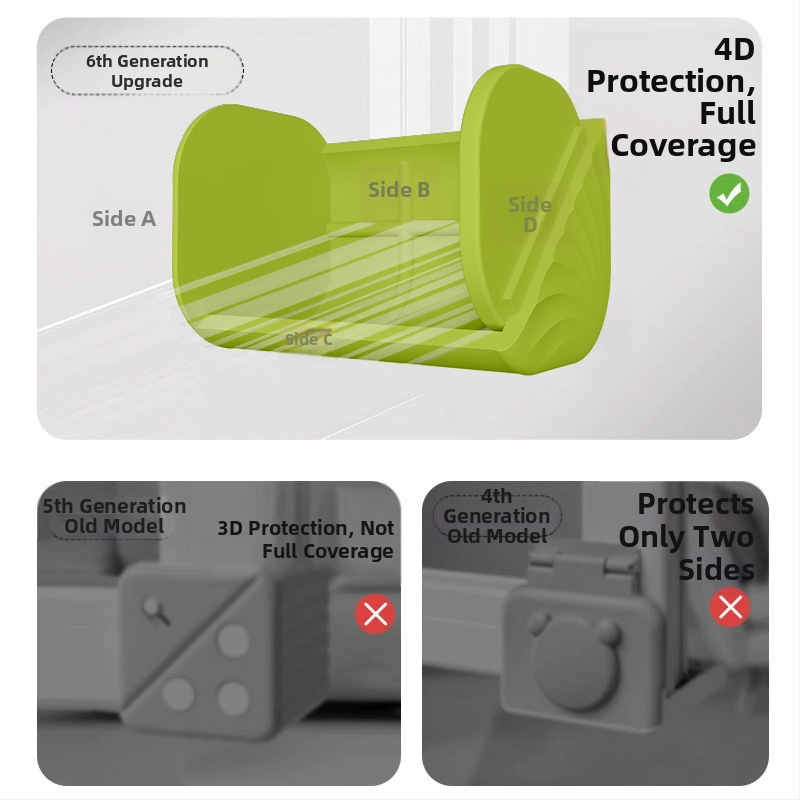Ochranný roh okna, proti kolízii, odolný voči opotrebeniu, silikónový materiál, automatické resetovanie