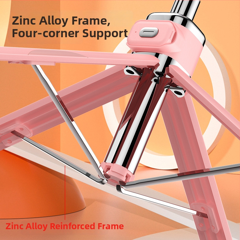 M03S четирикрак трипод с Bluetooth селфи стика и LED осветление за снимки; Материал: неръждаема стомана + ABS; Дистанционно управление; Модел: M03/M03S