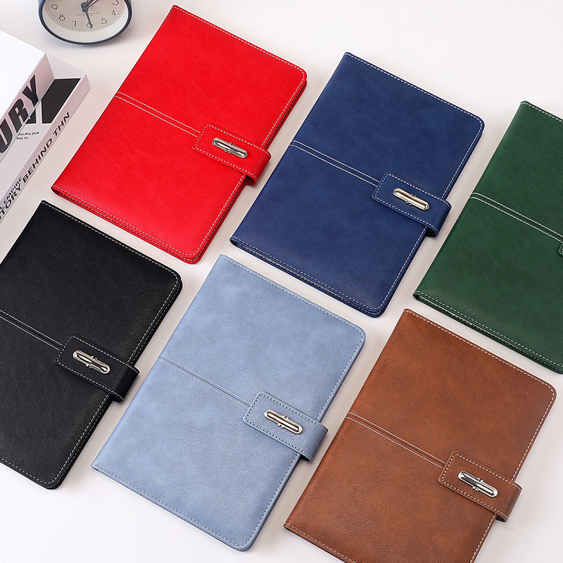 Bőrborítású notesz, vezeték nélküli kötés, Dowling papír 80 g, 100–200 oldal