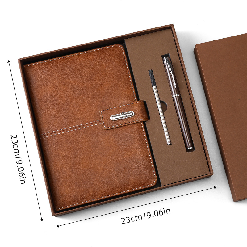 Bőrborítású notesz, vezeték nélküli kötés, Dowling papír 80 g, 100–200 oldal