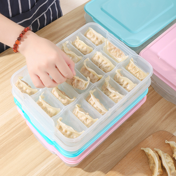 Plastična kutija za skladištenje knedli s pregradama, prehrambeno sigurna plastika, pogodna za hladnjak, jednostavan i moderan dizajn, privatna marka