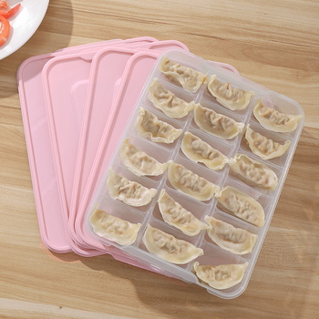 Plastična kutija za skladištenje knedli s pregradama, prehrambeno sigurna plastika, pogodna za hladnjak, jednostavan i moderan dizajn, privatna marka