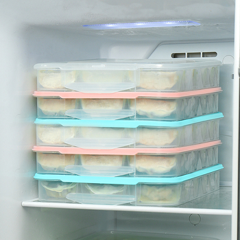 Plastična kutija za skladištenje knedli s pregradama, prehrambeno sigurna plastika, pogodna za hladnjak, jednostavan i moderan dizajn, privatna marka