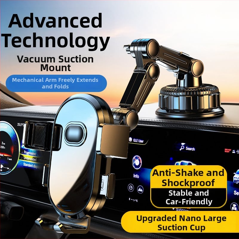 Държач за телефон за автомобил – универсален, монтаж с вакуумна чашка, за предното стъкло и табло, без захранване