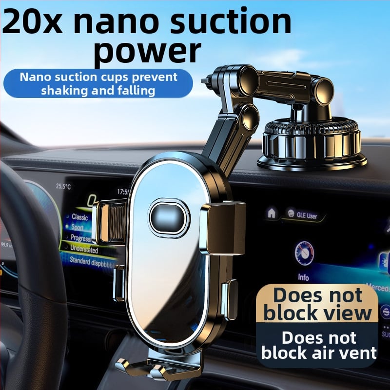 Държач за телефон за автомобил – универсален, монтаж с вакуумна чашка, за предното стъкло и табло, без захранване