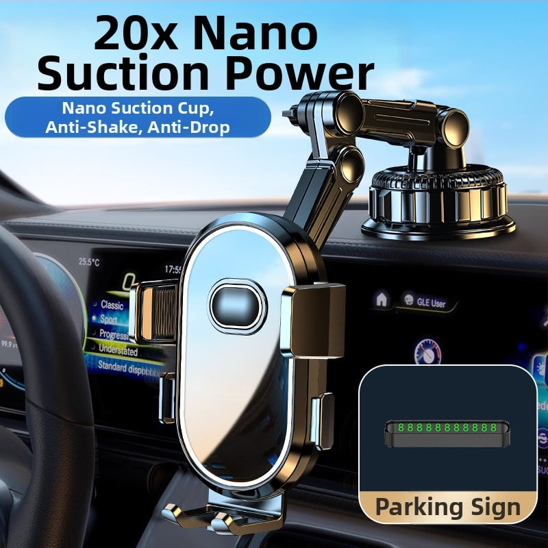 Държач за телефон за автомобил – универсален, монтаж с вакуумна чашка, за предното стъкло и табло, без захранване