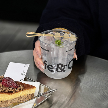 Pahar PET de cafea de unică folosință cu capac, formă rotundă, capacitate 301–400 ml, plastic PET, personalizare disponibilă