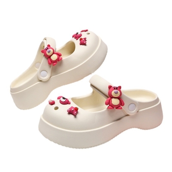 Zino cipőmedálok Strawberry Bear motívummal, 3D virág, DIY dekorációk nők cipőire, minden évszakban használatra