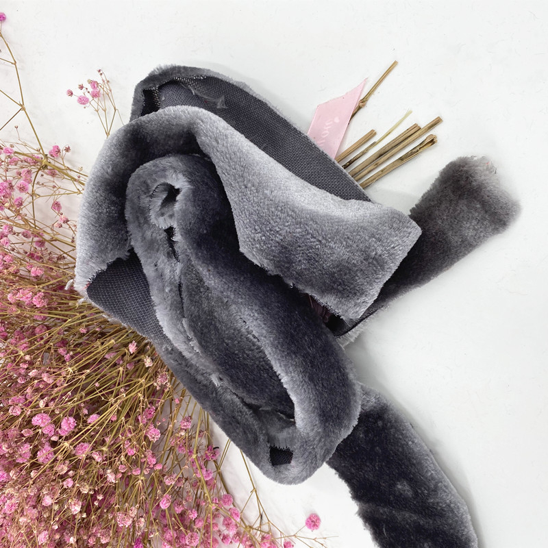 Plüss cipőszegély szalag, modell Hair Mouth Strip, anyaga plüss, téli lábbelikhez