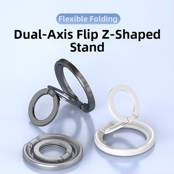 Μαγνητικό στήριγμα τηλεφώνου με δακτυλίδι – καθολική βάση γραφείου από κράμα, αναδιπλόμενη και υπερλεπτή, πολυλειτουργική