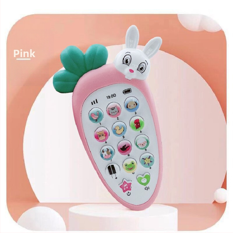 Имитационен детски музикален телефон – машина за ранно образование; пластмасов корпус, без памет, захранване с батерии, подходящ за деца 4–6 години