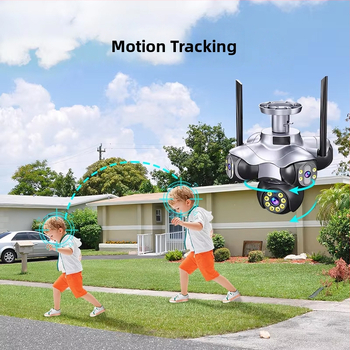 Sohucam 5-csatornás PTZ megfigyelő kamera, beltéri és kültéri 360° megfigyelés, Wi-Fi, 20 MP, éjjellátás, mozgásérzékelés és értesítések, 4–6 mm objektív