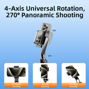 Портативна мини Bluetooth селфи пръчка със стойка за пода и трипод — алуминиев корпус, дистанционно управление, стабилизация на изображението и подсветка