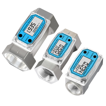 Hengsheng Ηλεκτρονικός μετρητής ροής τουρμπίνας για νερό, ντίζελ και βενζίνη με ψηφιακή οθόνη, στιγμιαία και συνολική ροή, 0.6–6 m³/h