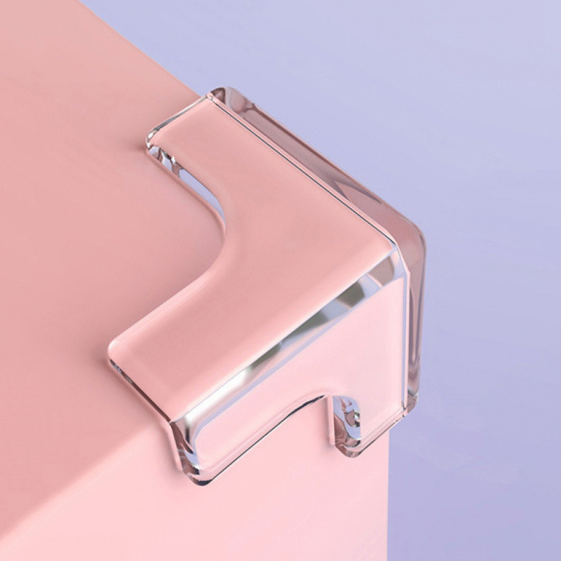 Прозрачен силиконов предпазител за ъгъл на маса и прозорец, удебелен противоударен ъгъл