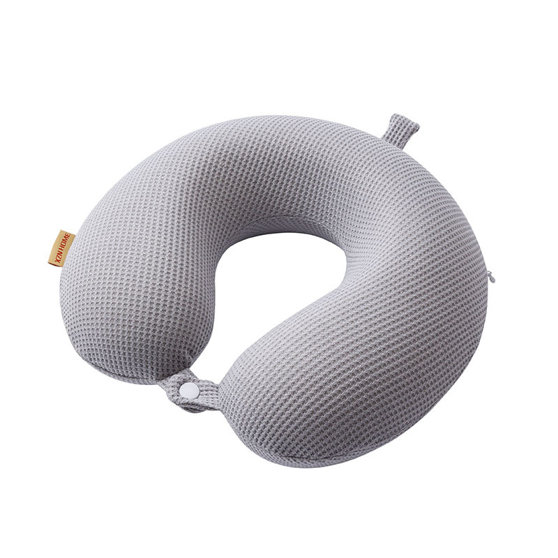 У-образна възглавница за шия за пътуване, паметна пяна, 100% паметна пяна, плетена калъфка, за възрастни, тегло до 0,5 кг