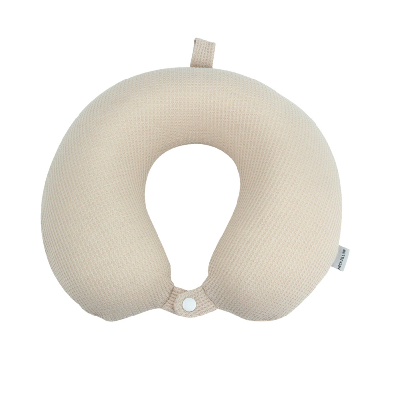 У-образна възглавница за шия за пътуване, паметна пяна, 100% паметна пяна, плетена калъфка, за възрастни, тегло до 0,5 кг