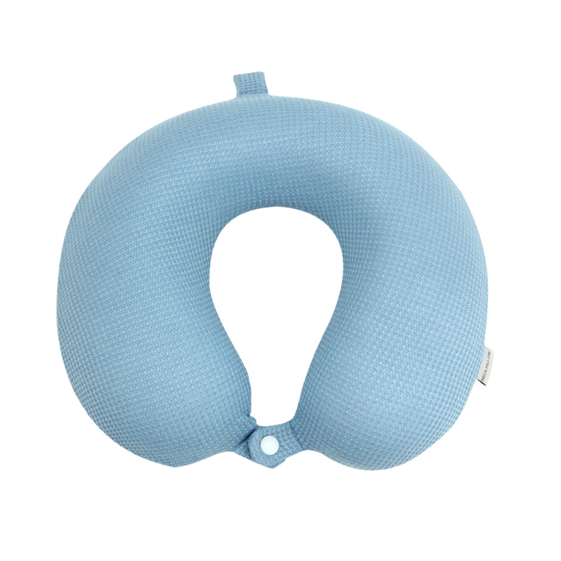 У-образна възглавница за шия за пътуване, паметна пяна, 100% паметна пяна, плетена калъфка, за възрастни, тегло до 0,5 кг