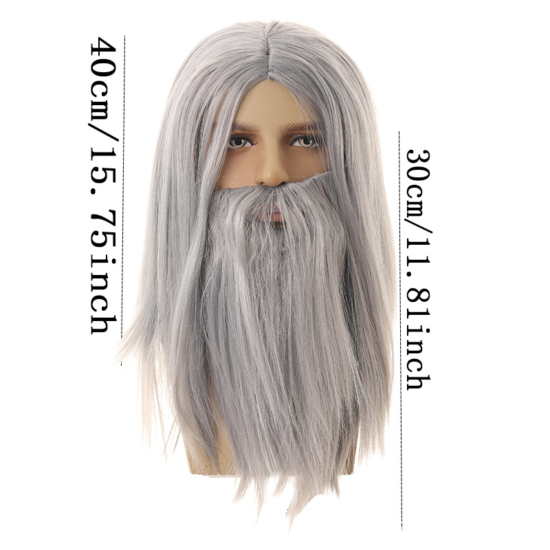 Cosplay perika — domaća svila, duga ravna kosa s šiškama, kratka duljina, model hl1