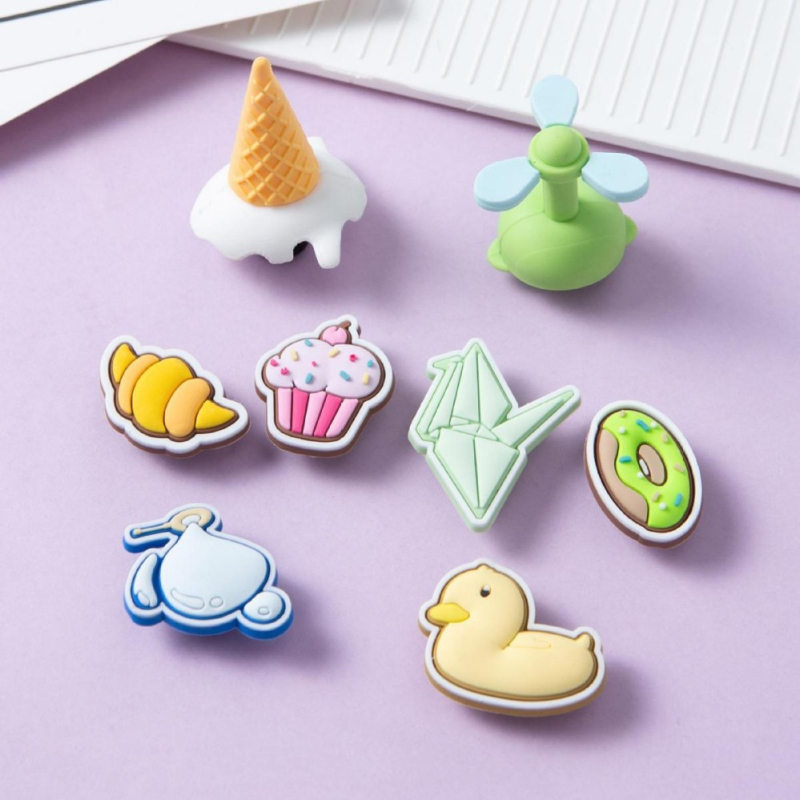 BR7 Ice Cream Series DIY Odvojive kopče za Crocs-stil obuću s cvjetnim ukrasima, pogodno za sandale, casual cipele, sve sezone