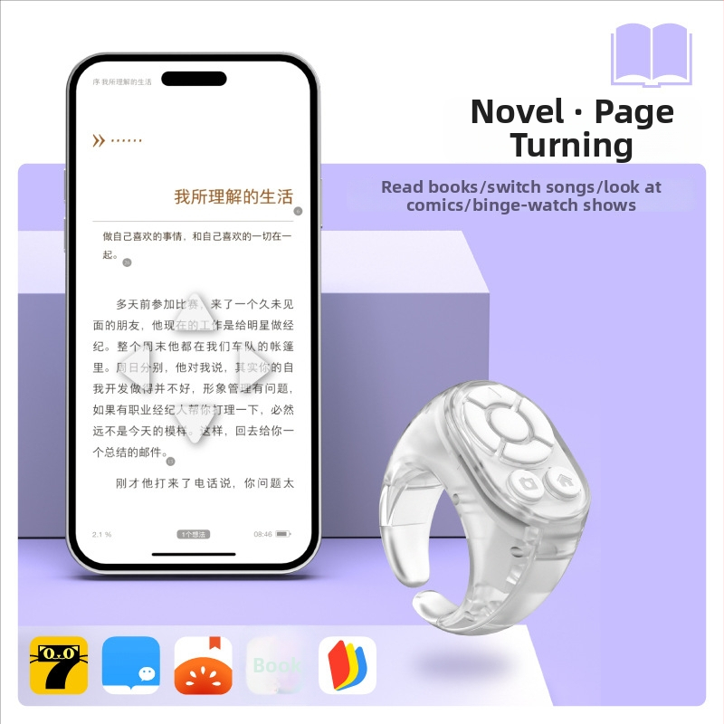 Bezdrôtový Bluetooth ovládač na selfie pre telefóny/tablety • ABS telo • Type-C rozhranie • 35mAh batéria • 10m bezdrôtový dosah