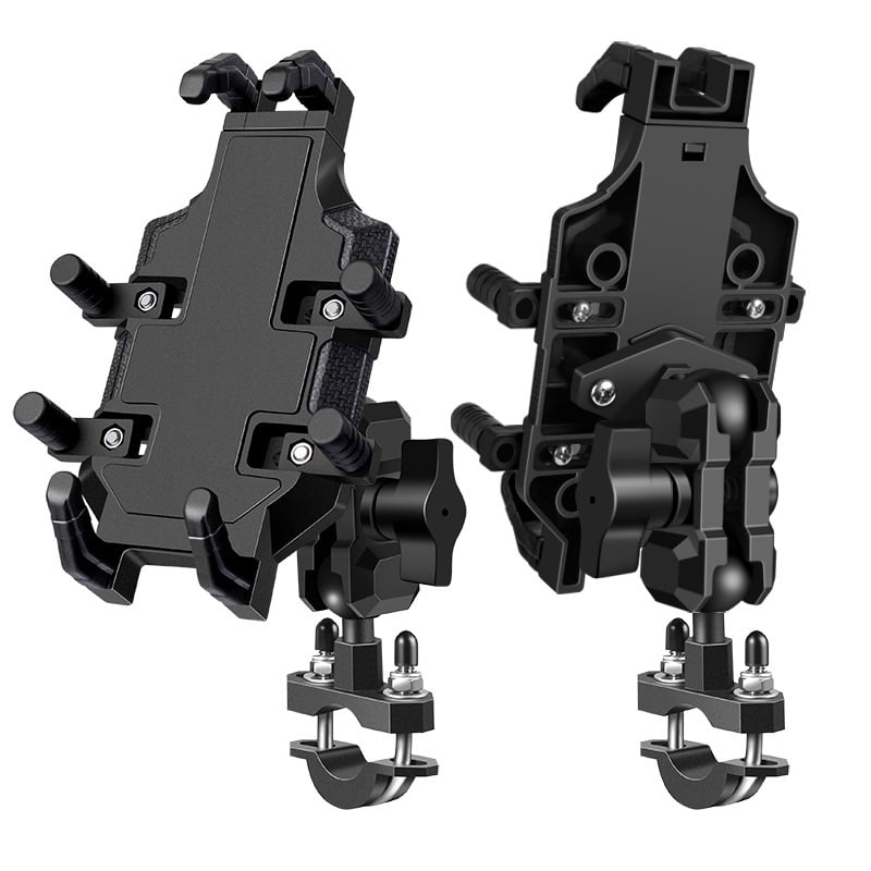 Мотоциклетен държач за мобилен телефон за задно огледало, удароустойчив и водоустойчив, щракващ монтаж