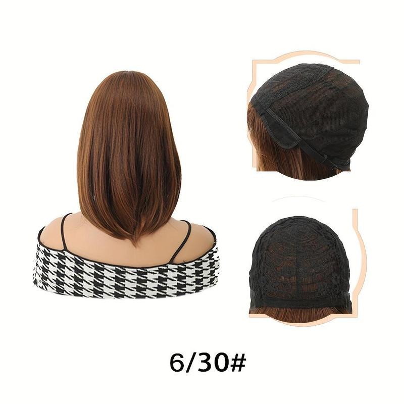 Peruka prirodnog izgleda, bob frizura s šiškama, sintetička vlakna otporna na visoku temperaturu, model Dm84