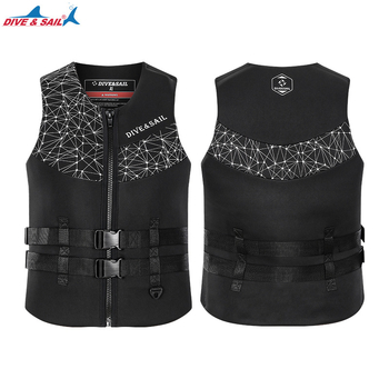 DIVE&SAIL felnőtt mentőmellény, nagy felhajtóerővel úszáshoz és hajózásra — anyag: 90% neoprén, 10% nylon, EPE hab