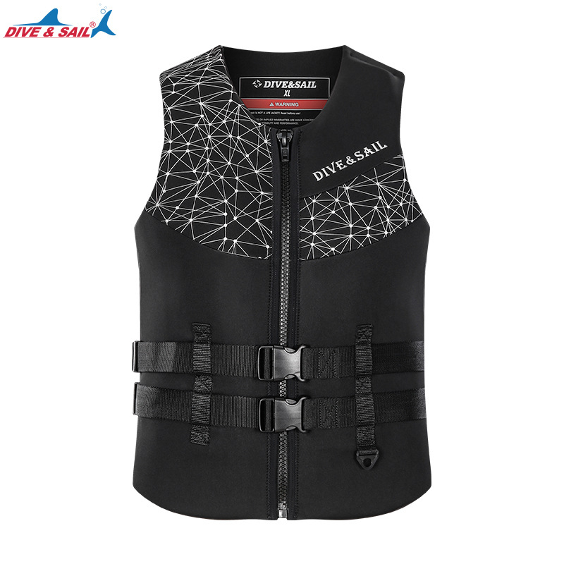 DIVE&SAIL felnőtt mentőmellény, nagy felhajtóerővel úszáshoz és hajózásra — anyag: 90% neoprén, 10% nylon, EPE hab