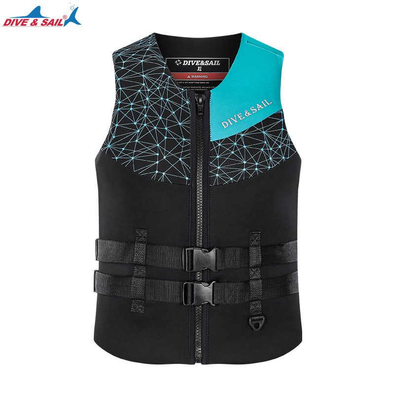 DIVE&SAIL felnőtt mentőmellény, nagy felhajtóerővel úszáshoz és hajózásra — anyag: 90% neoprén, 10% nylon, EPE hab