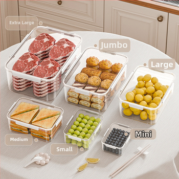 Cutie de păstrare a alimentelor Yufa - PET, 5L+, pătrată, 60 buc.